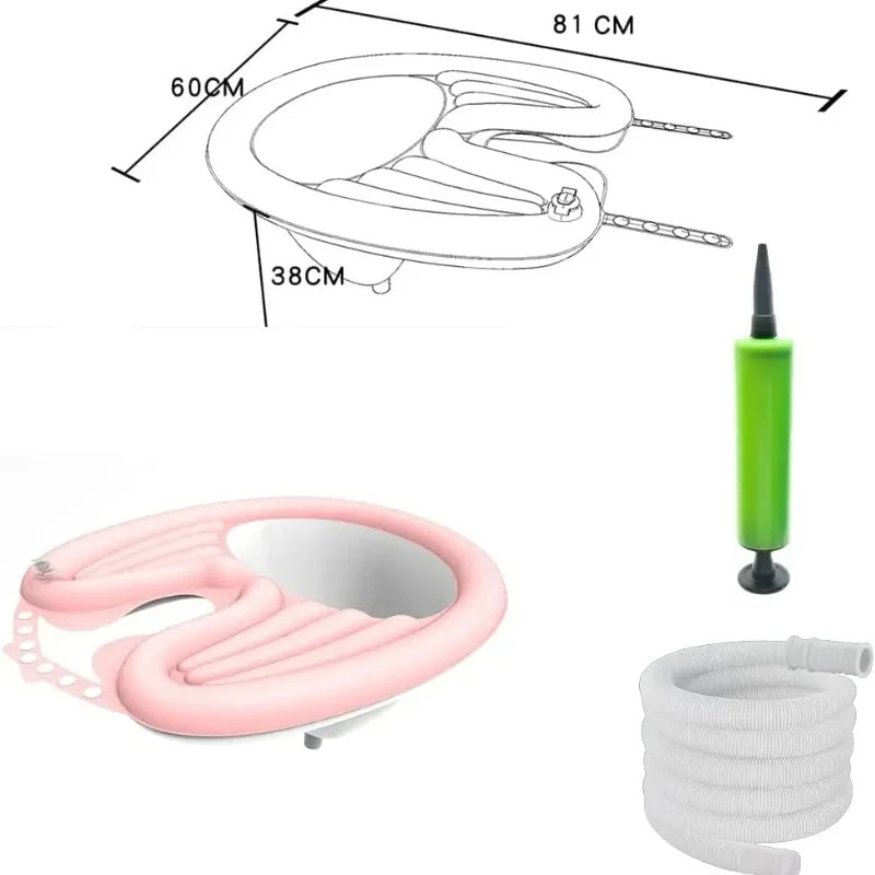 Portable Inflatable Hair Wash Basin for Adult Postpartum Pregnant Women Elderly Patients Child Household Hair Care Wash Basin Peaceful Pleasures Health and Wellness