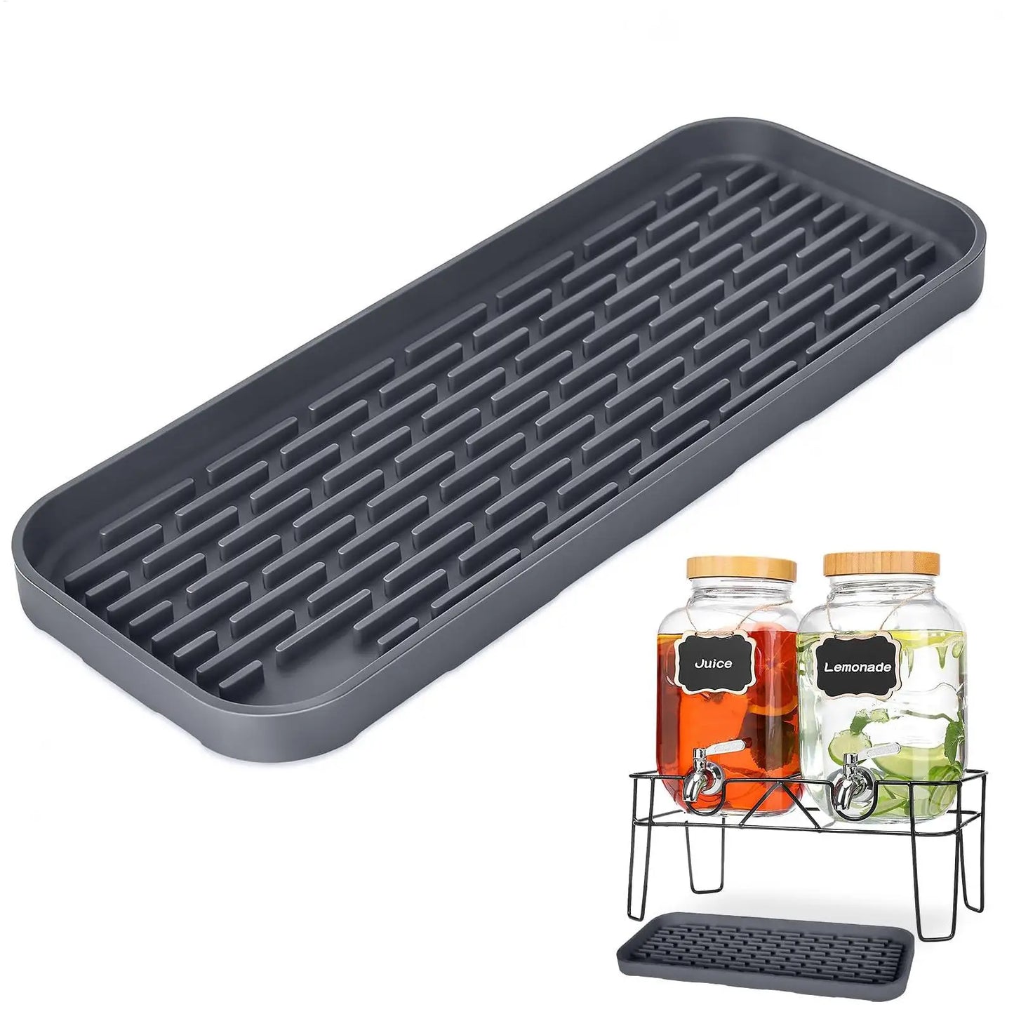 Silicone Non-Slip Drip Tray Mat – Kitchen & Bar Counter Pad