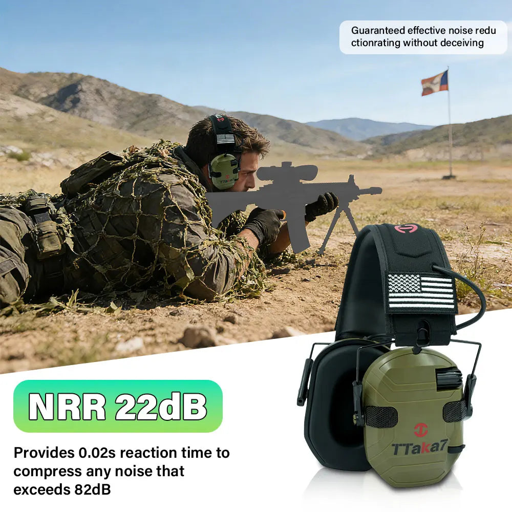 W1/W3 Electronic Shooting Earmuff Anti-noise Headphone Sound Amplification Hearing Protection Headset Foldable（BT Optional） Peaceful Pleasures Health and Wellness