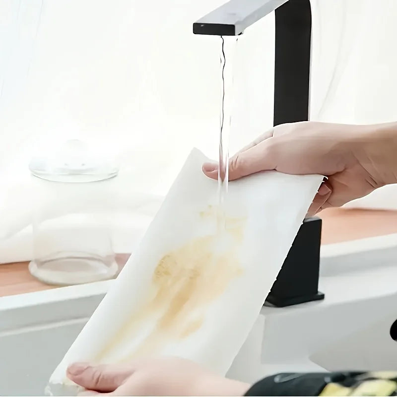 1 roll (400 sheets), lazy cloth, disposable kitchen tissue, washable dry and wet dual-use towel, dishcloth, non stick oil cloth, Peaceful Pleasures Health and Wellness