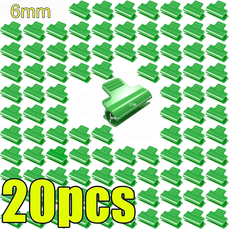 Greenhouse Film Snap Clamps for Fiberglass Hoop Grow Tunnels Greenhouse Snap Clamps Peaceful Pleasures Health and Wellness 20pcs-6mm