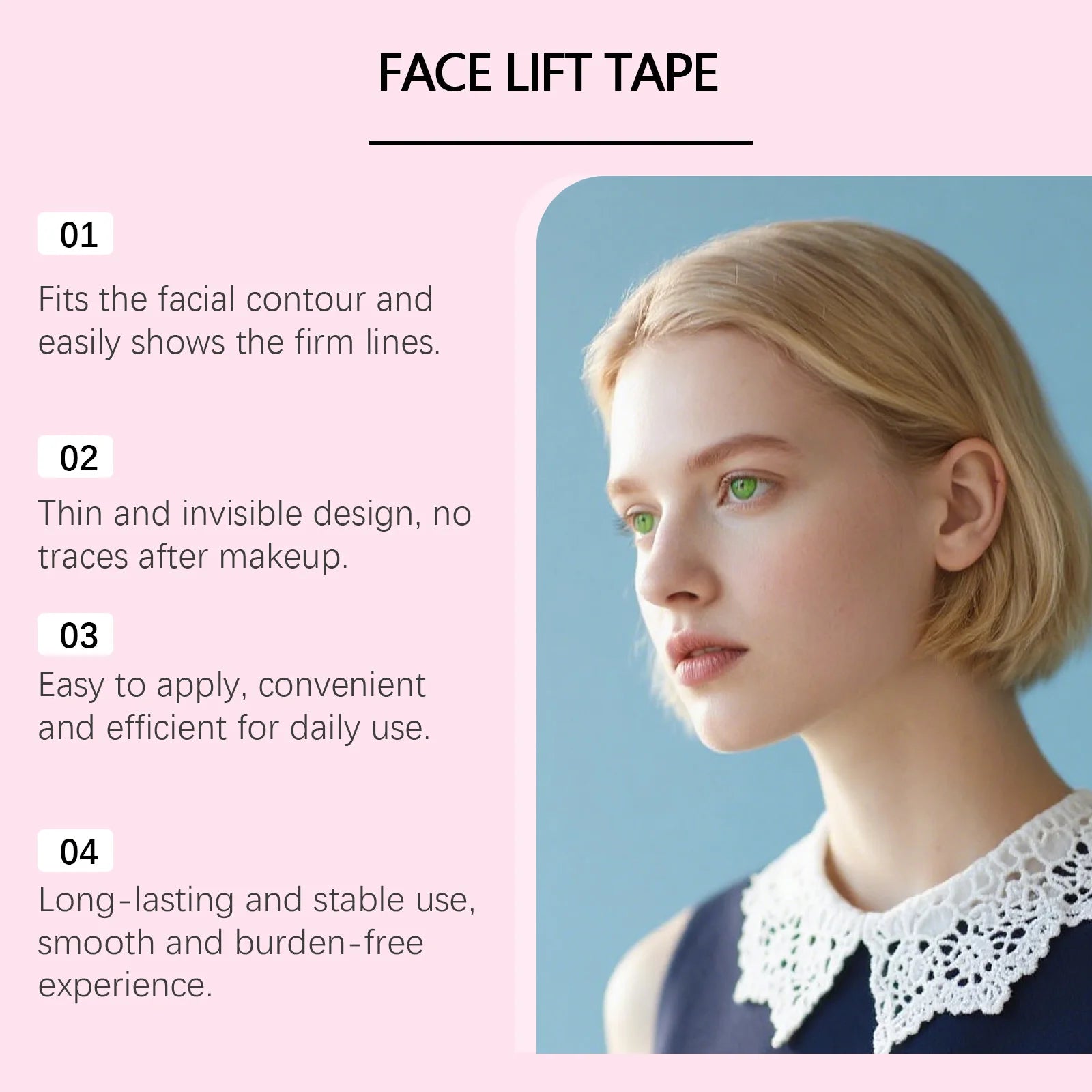 Hyaluronic Acid Facial Lifting Patch – Invisible Firming Tape 120pcs Facial Lifting Patch Peaceful Pleasures Health and Wellness