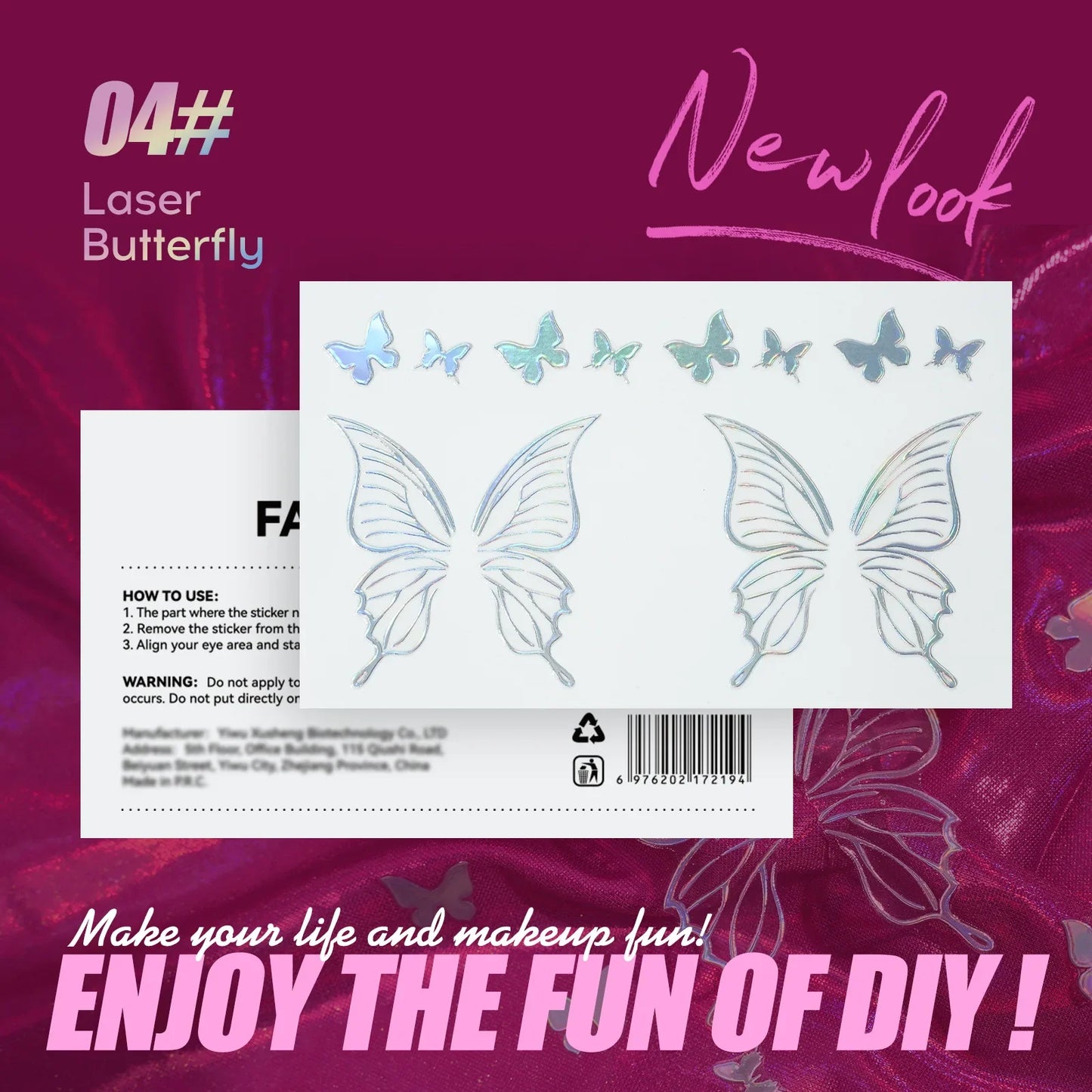 MLSMILE 3D Laser Face Stickers – Eye Makeup Temporary Tattoos