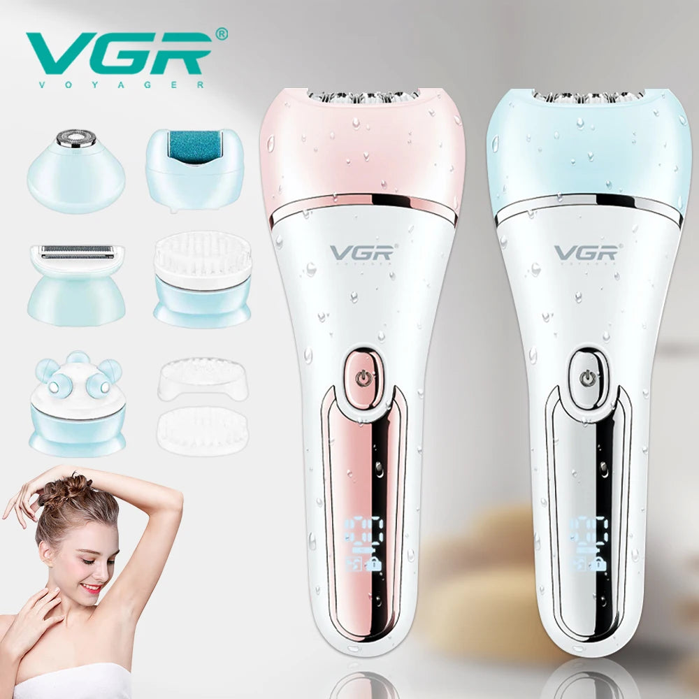 VGR 733 Epilator for Women Hair Remover Electric Epilator Leg Body Bikini Lady Shaver Facial Underarms Hair Removal Tool Peaceful Pleasures Health and Wellness