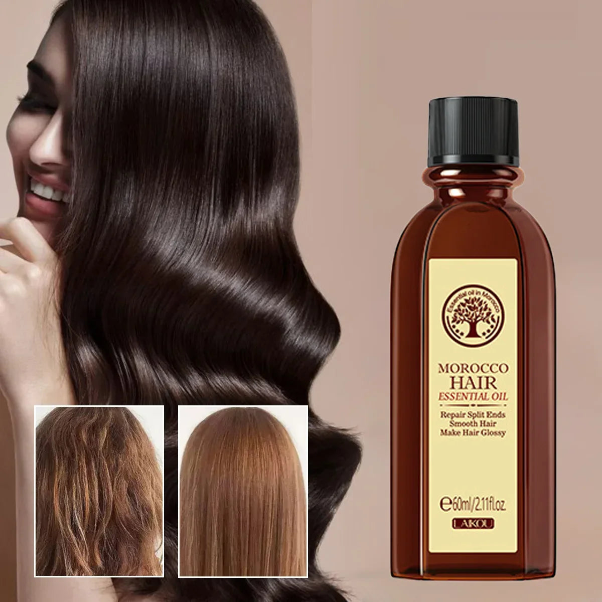 LAIKOU Argan Hair Oil – Frizz, Damage & Hair Loss Repair 60ml