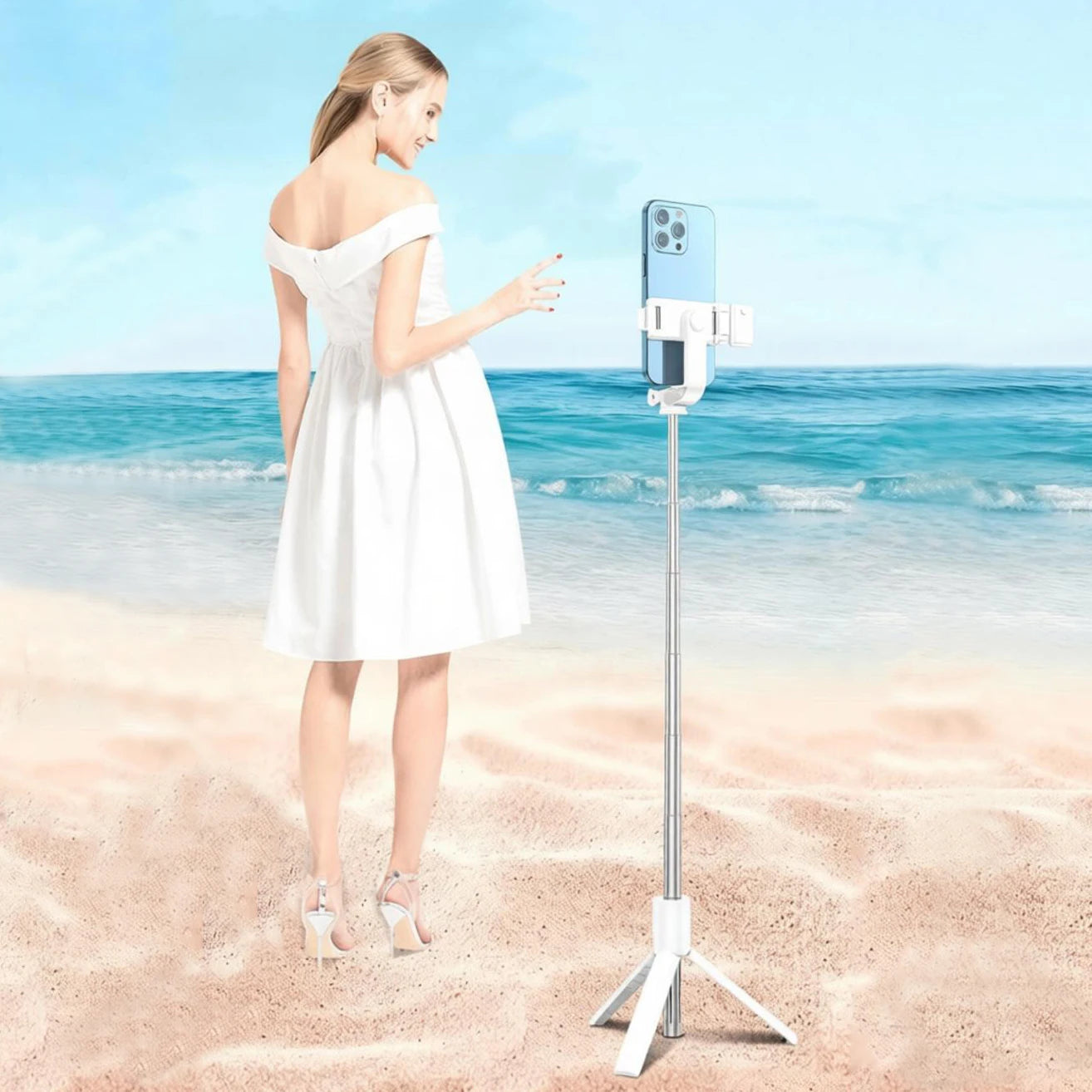 ‌2026Upgrade Selfie Stick Tripod 360° Rotating Phone Holder Wireless Remote for iPhone/Android Ultra-Portable Travel Photography Peaceful Pleasures Health and Wellness