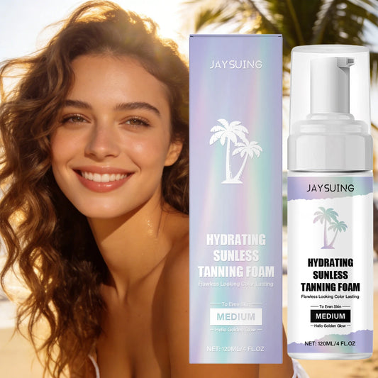 Body Self Tanning Mousse Indoor Sunless Tan Lasting Natural Bronze Brown Hydrate Skin Full Body Use Quickly Tanning Cream 120ml Peaceful Pleasures Health and Wellness