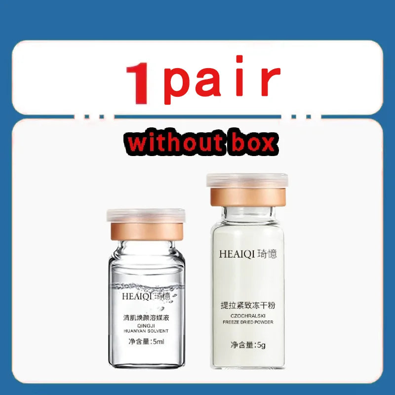 Korean Collagen Hyaluronic Acid Facial Mask Firms and Lifts Fine Lines and Brightens Moisturizing Peptide Essence Skin Care Peaceful Pleasures Health and Wellness 1 pair (no box)