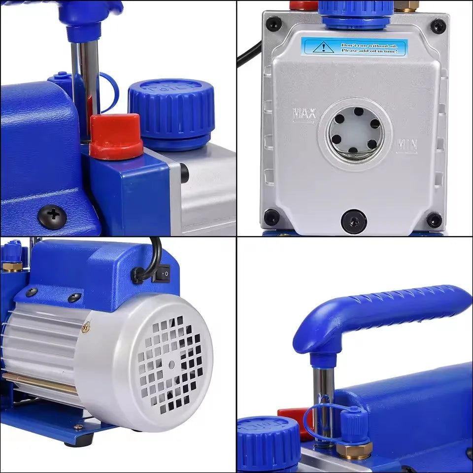 RS-1 Single-stage 1-liter 3CFM Vacuum Pump, Refrigeration Maintenance Pump VALUE Refrigerant 220V Universal AC Vacuum Pump Peaceful Pleasures Health and Wellness
