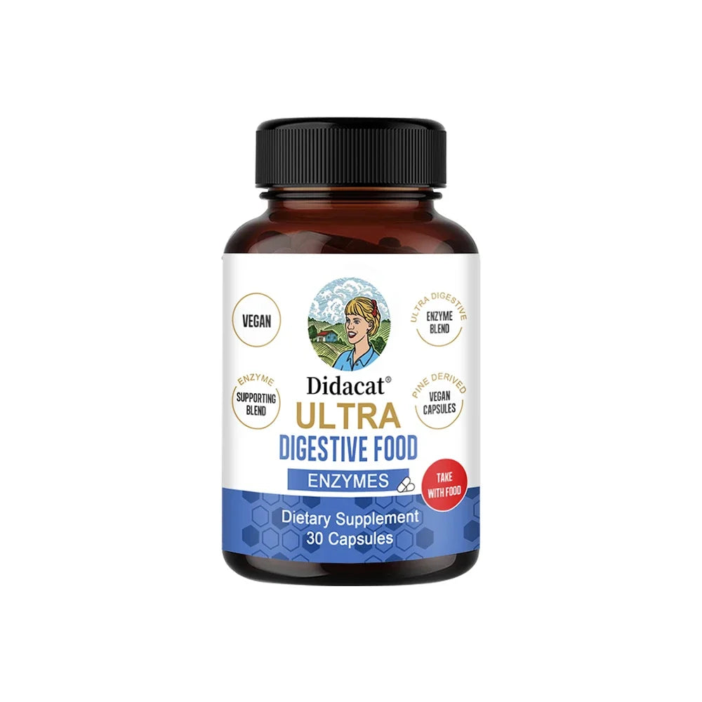 Super Digestive Enzyme - Intestinal Digestive Health Capsules Relieve Bloating and Flatulence and Promote Nutrient Absorption Peaceful Pleasures Health and Wellness 30 Count-1 bottle