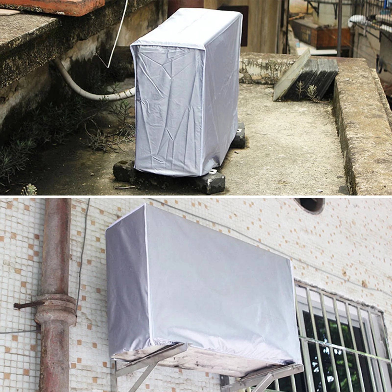 Central Air Conditioning Protective Cover Windproof and Snowproof Design Cover for Home Air Conditioner Peaceful Pleasures Health and Wellness