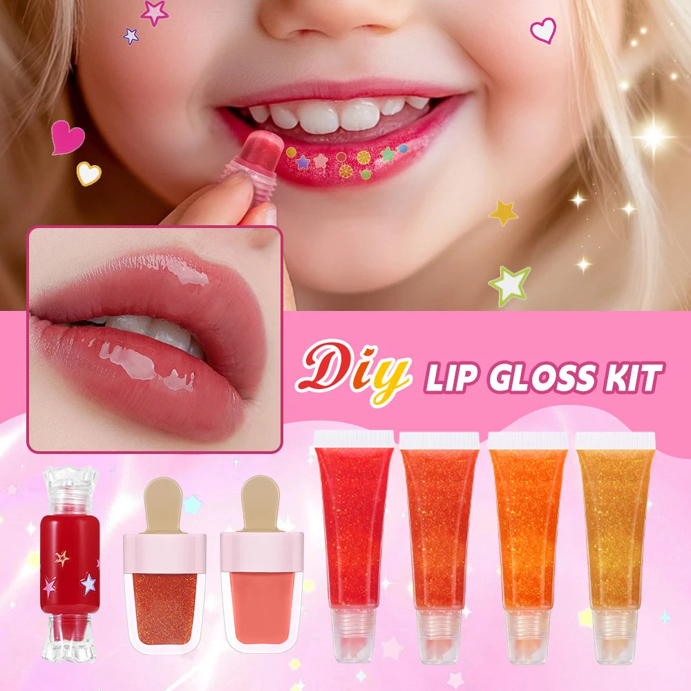 Lip Gloss Base Set Lip Gloss Making Kit Diy Lip Gloss Kit Moisturizing Nourish for Girl Kids Gifts Lip Gloss Pack Set Cosmetics Peaceful Pleasures Health and Wellness