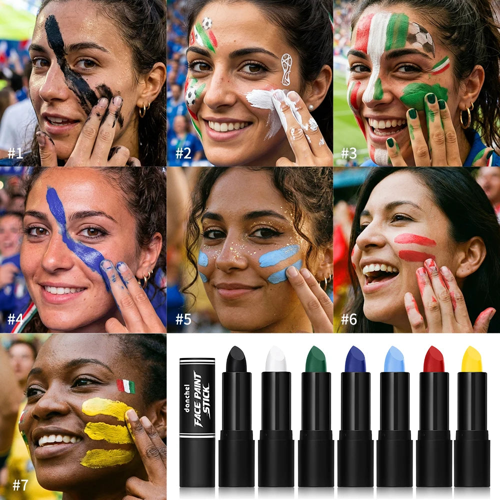 Face Paint Stick High Pigment Multi-Use Black Sticks Lip Color Body Paint Safe Non-Toxic Paint Stick for Halloween Cosplay Sport Peaceful Pleasures Health and Wellness