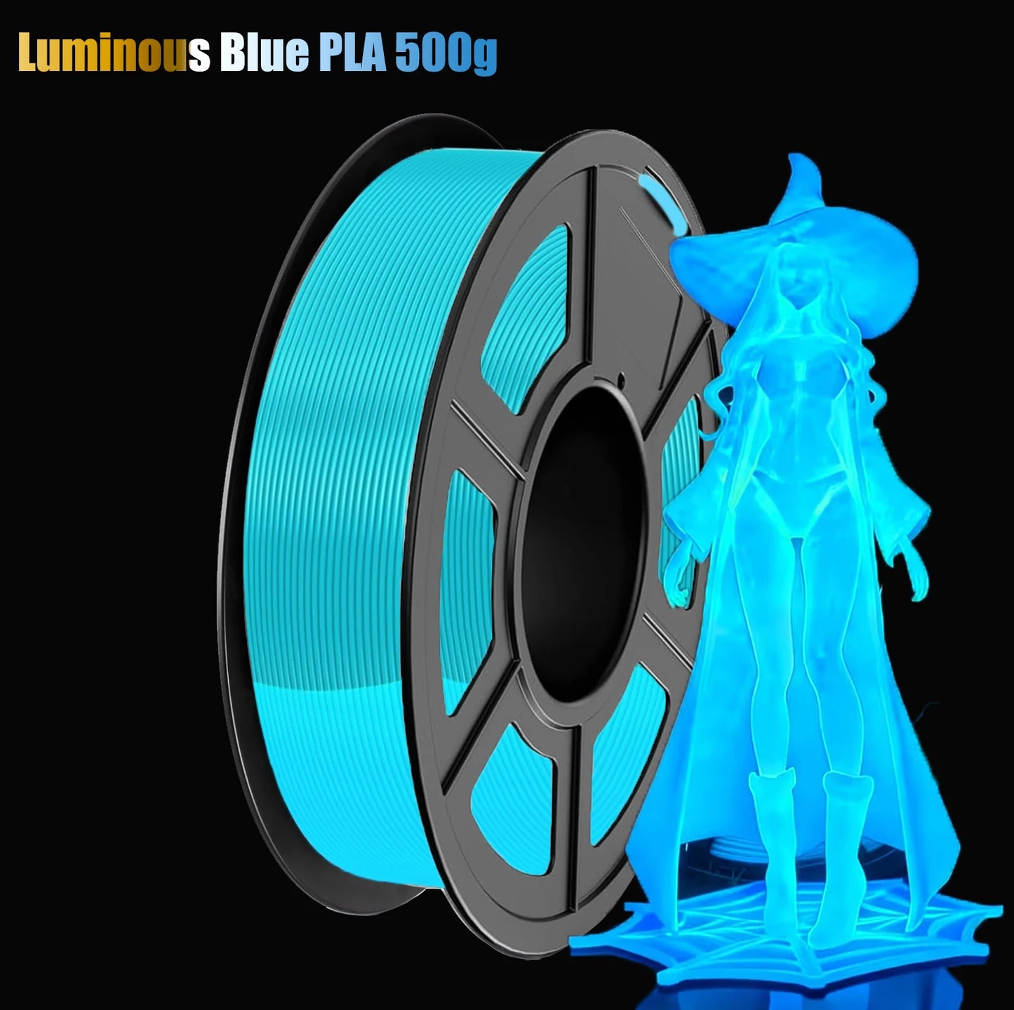DINGSUN 3D Glow in Dark PLA Filament 1.75mm ±0.02mm Precision