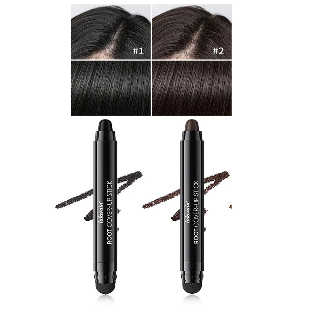 Hair Line Stick Pen Waterproof Hair Dye Pen & Brush Instantly Cover Grey White Hair Natural Hair Filling Hairline Shadow Makeup Peaceful Pleasures Health and Wellness BLACK and BROWN