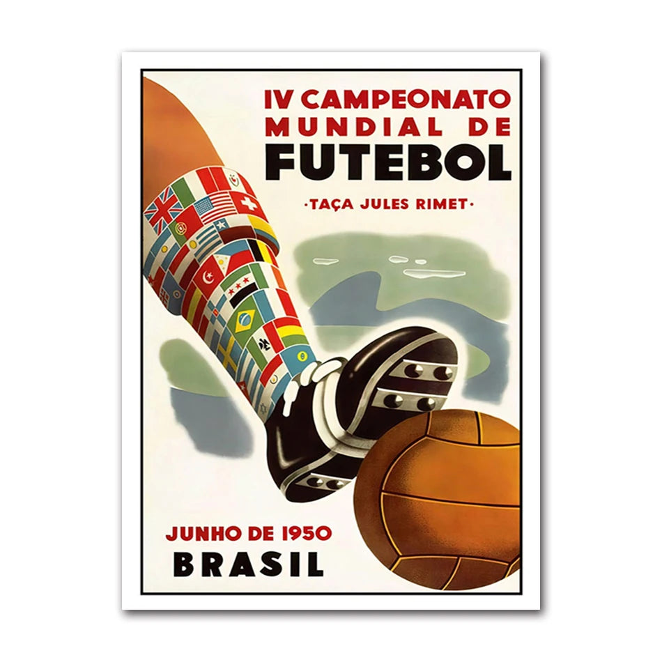 Retro Sports Poster Vintage Travel Wall Art Print Boxing Rugby Football Basketball Canvas Painting Pictures for Home Decoration Peaceful Pleasures Health and Wellness 61771-04 20x30cm Unframed