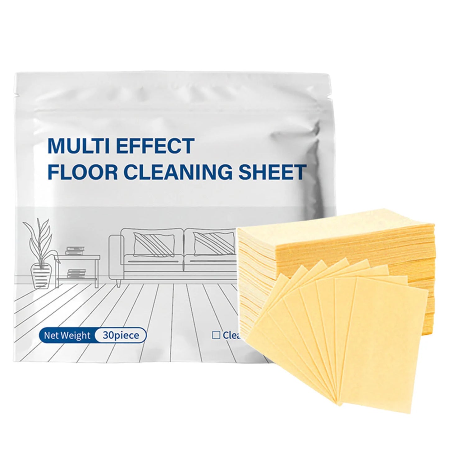 Disposable Home Floor Cleaner Multi-Functional Household Cleaning Sheet Scented Tile Brightening Clean Tablets for Tile Floors Peaceful Pleasures Health and Wellness Yellow 2