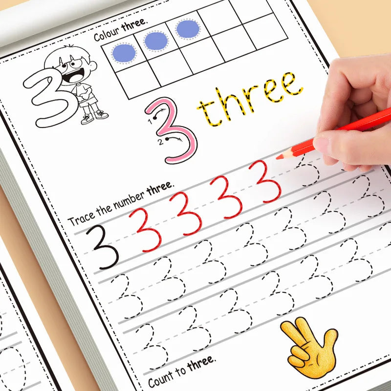 Practice Book Numbers 0-30 Drawing Pen Control Calligraphy Home