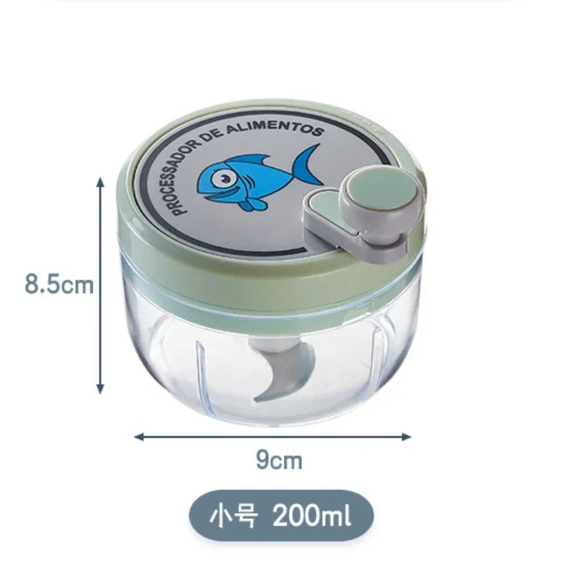 Household Manual Garlic Puree Grinder Kitchen Rotating Garlic Press Manual Garlic Squeezer Peaceful Pleasures Health and Wellness A 200ML