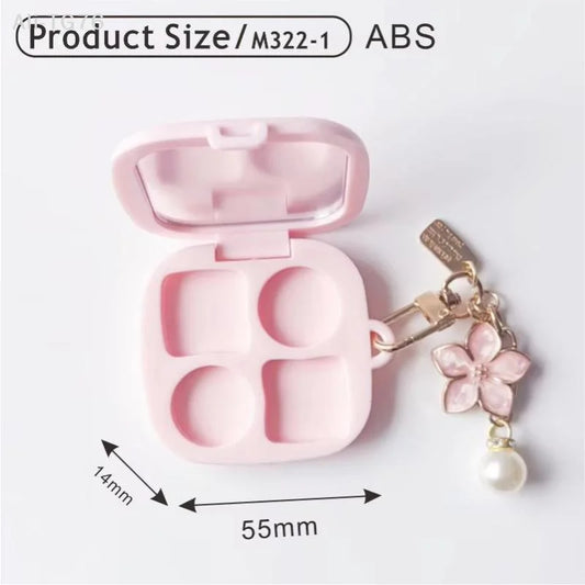 DIY Empty 4-Grid Refillable Cosmetic Palette Box | Makeup Case Refillable Palette Case Peaceful Pleasures Health and Wellness