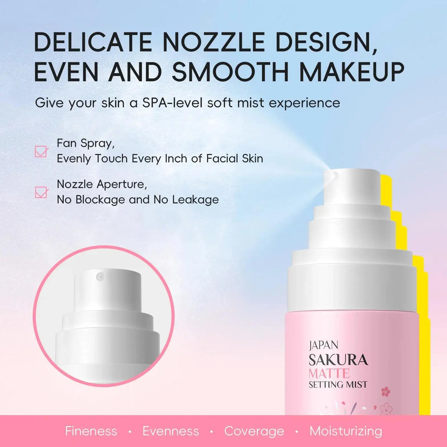 LAIKOU Sakura Matte Makeup Setting Spray Oil Control 80ml