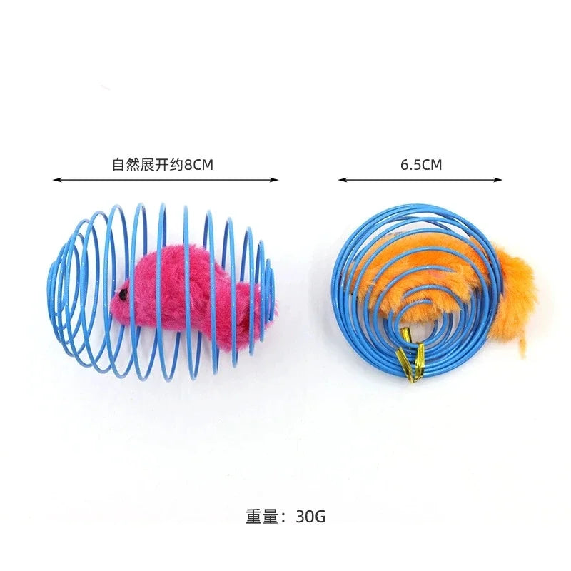 Cat Spring & Ball Toy Assortment | Bright Colors, No Batteries Cat Toy Peaceful Pleasures Health and Wellness