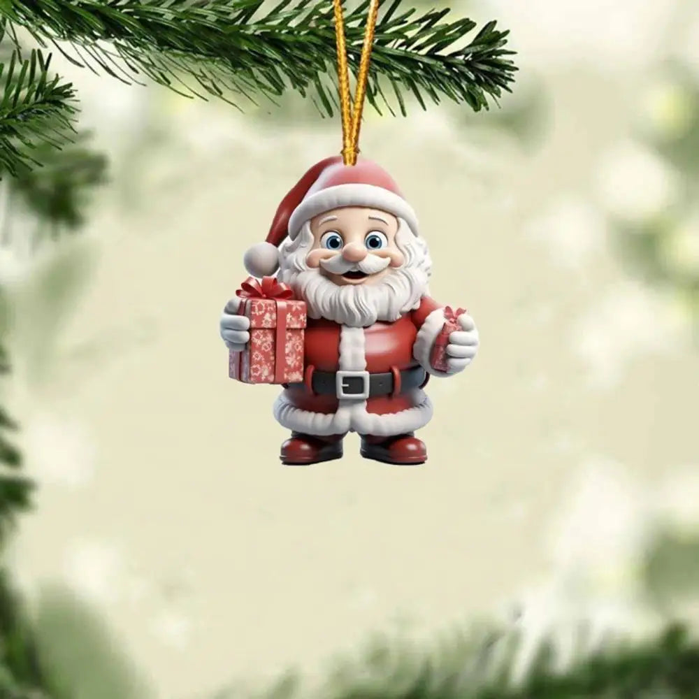 2D Acrylic Cat Christmas Ornament | Funny Xmas Tree Pendant