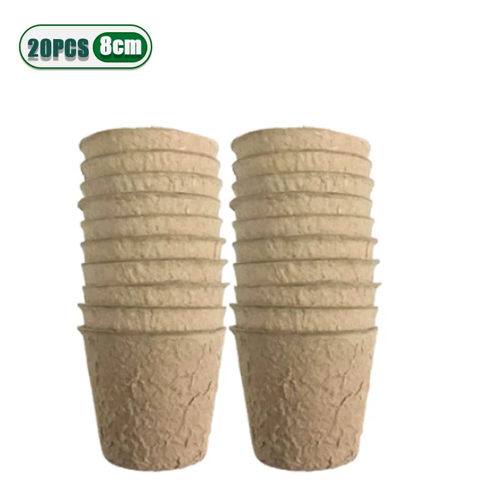 Biodegradable Peat Pots 3.15" | Seed Starter Kit 20–200 Pcs