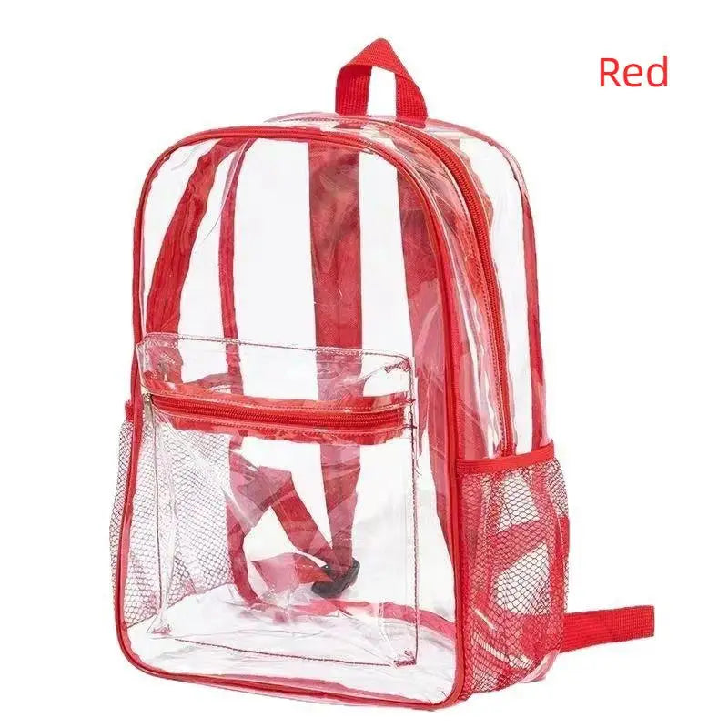 Clear PVC Stadium Backpack | Waterproof Dual Zipper 20–35L