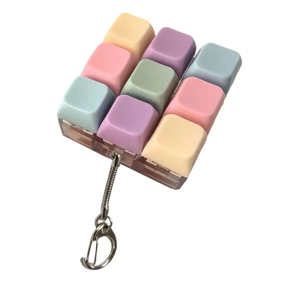 Fidget Keyboard Keychain – Stress Relief Clicker Toy for Adults