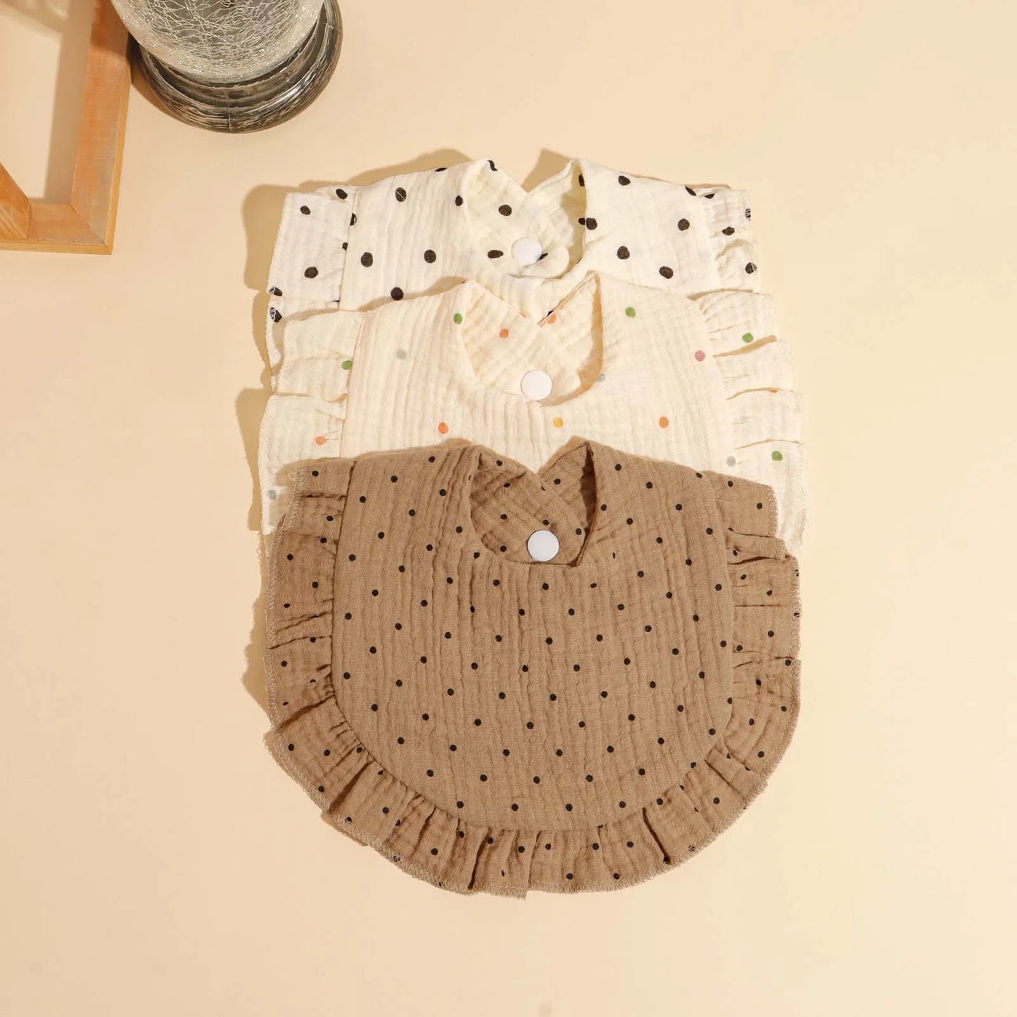 3-Pack Baby Ruffle Bibs & Burp Cloths | Newborn Gift Set