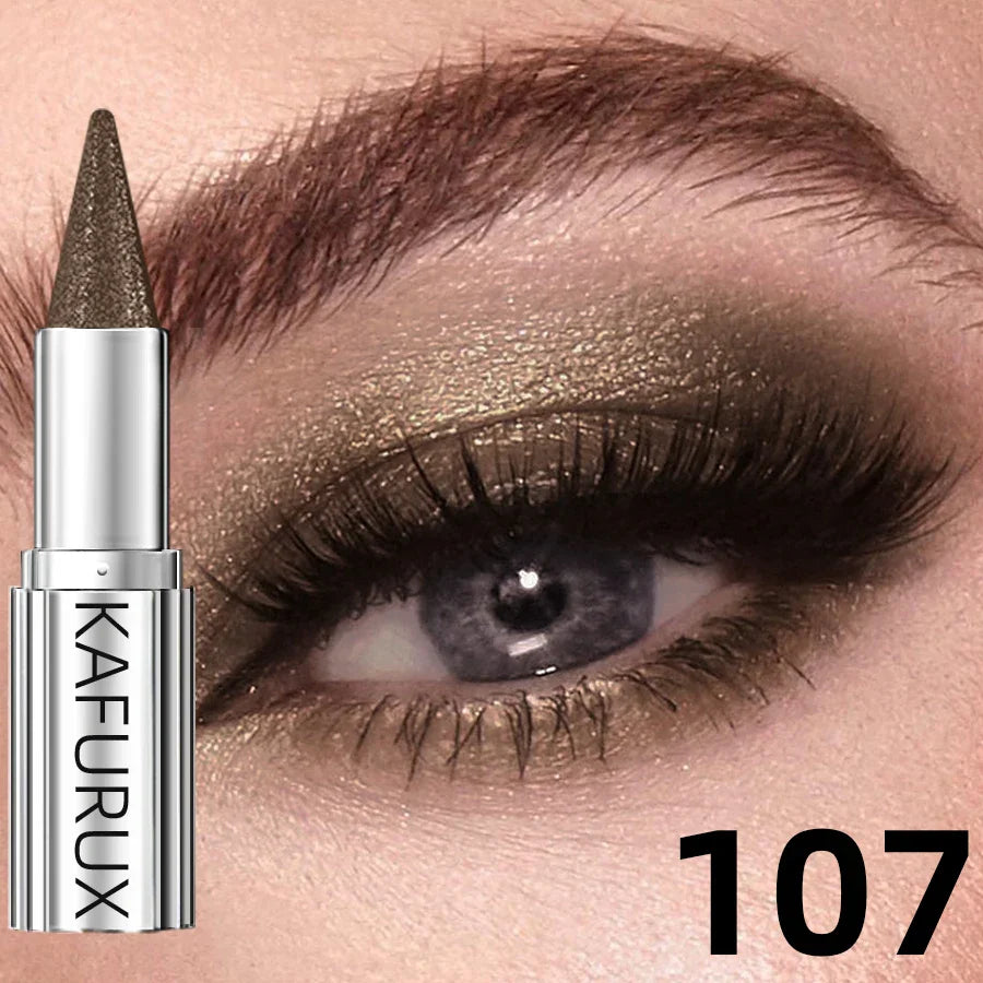 KAFURUX Metallic Glitter Eyeshadow Stick | 12 Colors, Waterproof