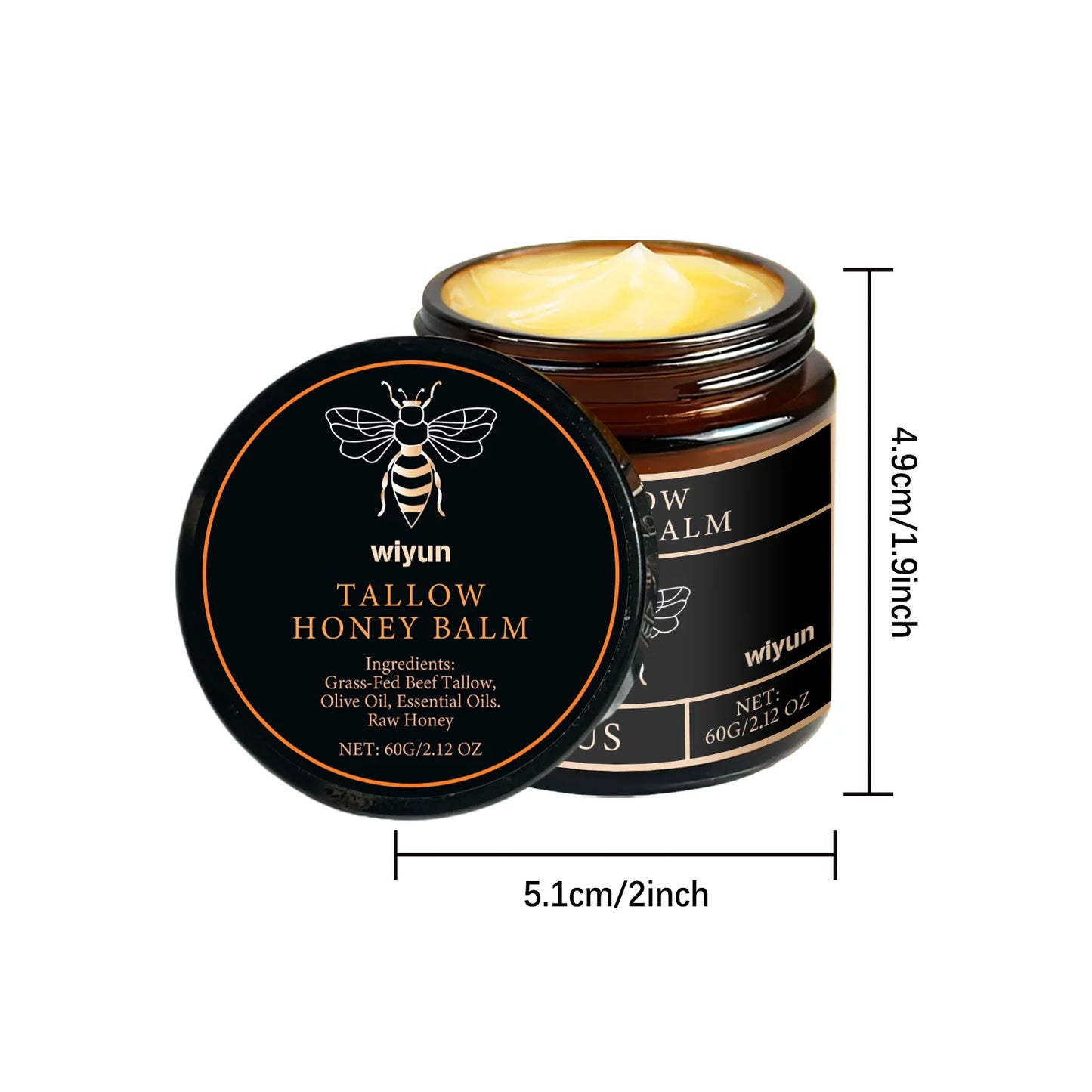 Beef Tallow Honey Cream Fade Dark Spots Remove Melanin Brightening Firming Non-Greasy Lasting Moisturizing Soothing Body Lotion Peaceful Pleasures Health and Wellness