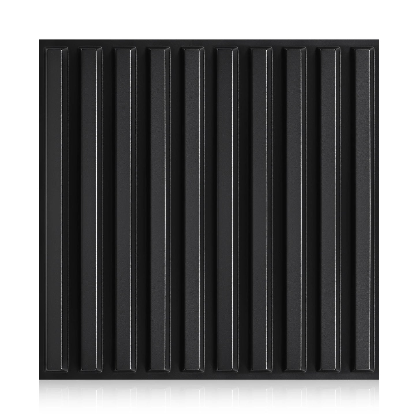 3D Wall Panels for Interior Wall Decor, Modern Diamond Textured Accent Wall Paneling for Gaming Living Room TV Wall Background Peaceful Pleasures Health and Wellness Groove pattern black 30pcs