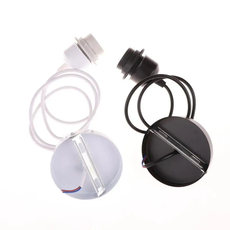 E27 Hanging Lamp Holder With 0.8/1/1.2/1.5M Cable Ceiling Lamp Holder Socket Half Teeth Lampshade Base Peaceful Pleasures Health and Wellness