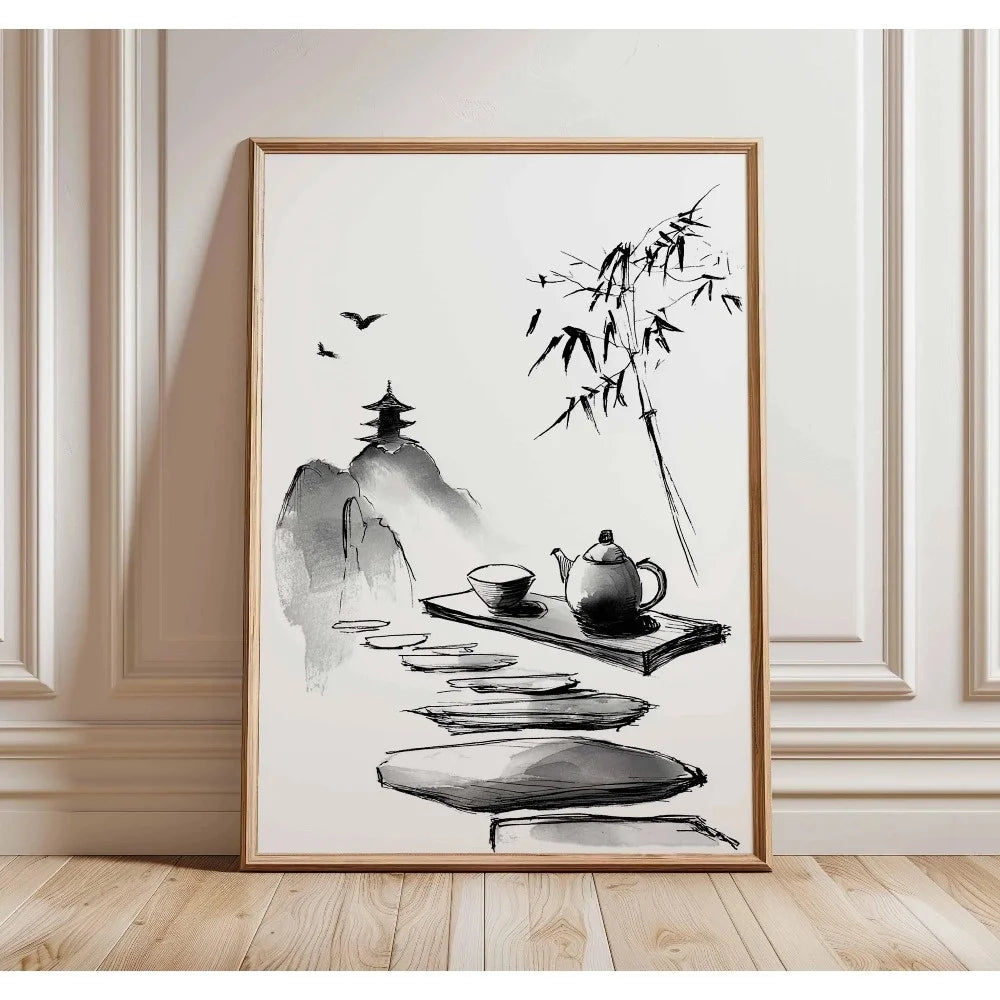 Japanese Tree Art Canvas Printing Japanese Home Decoration Digital Download Living Room Bedroom Wall Art Decoration Gift Poster Peaceful Pleasures Health and Wellness