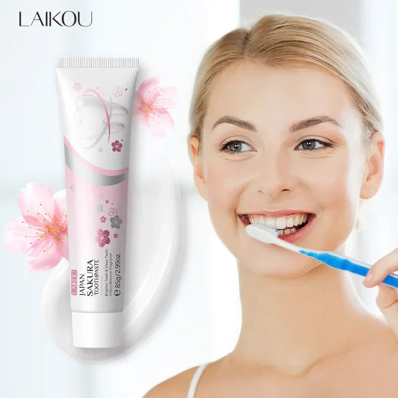 LAIKOU Sakura Whitening Toothpaste – Stain Removal & Fresh Breath
