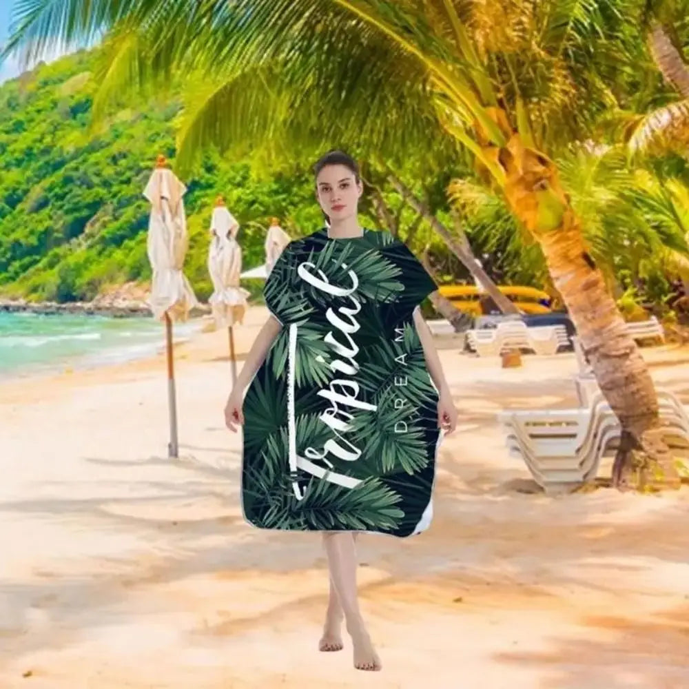 Hooded Surf Poncho Changing Robe | Quick-Dry Microfiber Towel