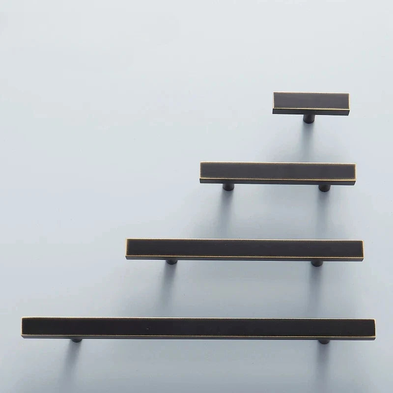 Brass Cabinet Pulls & Knobs – Modern Square Drawer Handles