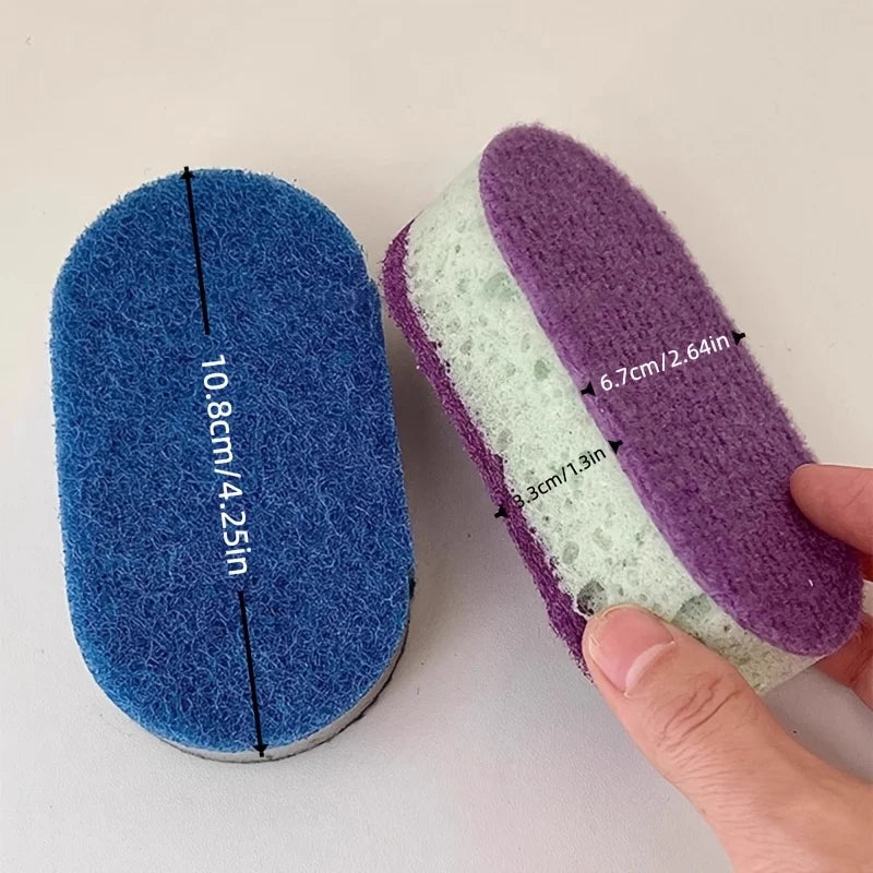 3-Piece Magic Kitchen Cleaning Sponge Set | Wood Pulp Scrubbers