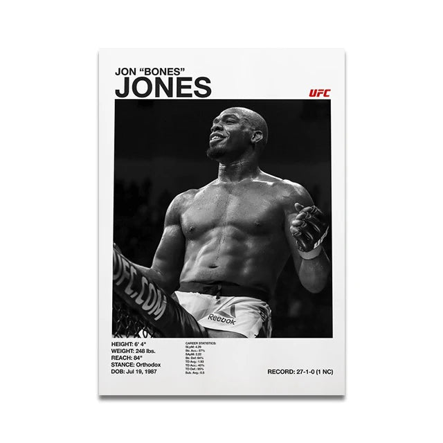 Boxing Fighting Star Canvas Wall Art Print Poster MMA Decorative Painting Home Decor Boxing Lover Gift Unframed Peaceful Pleasures Health and Wellness SW9932 50x70cm