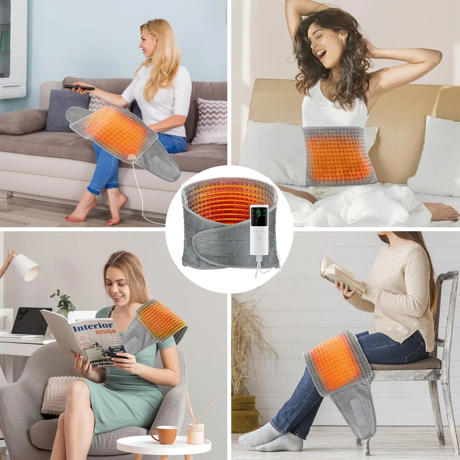 Back Heating Support Belt Heated Waist Brace With Adjustable Temperature Warm Back Belt Abdomen Warmer Lumbar Support Pad Peaceful Pleasures Health and Wellness