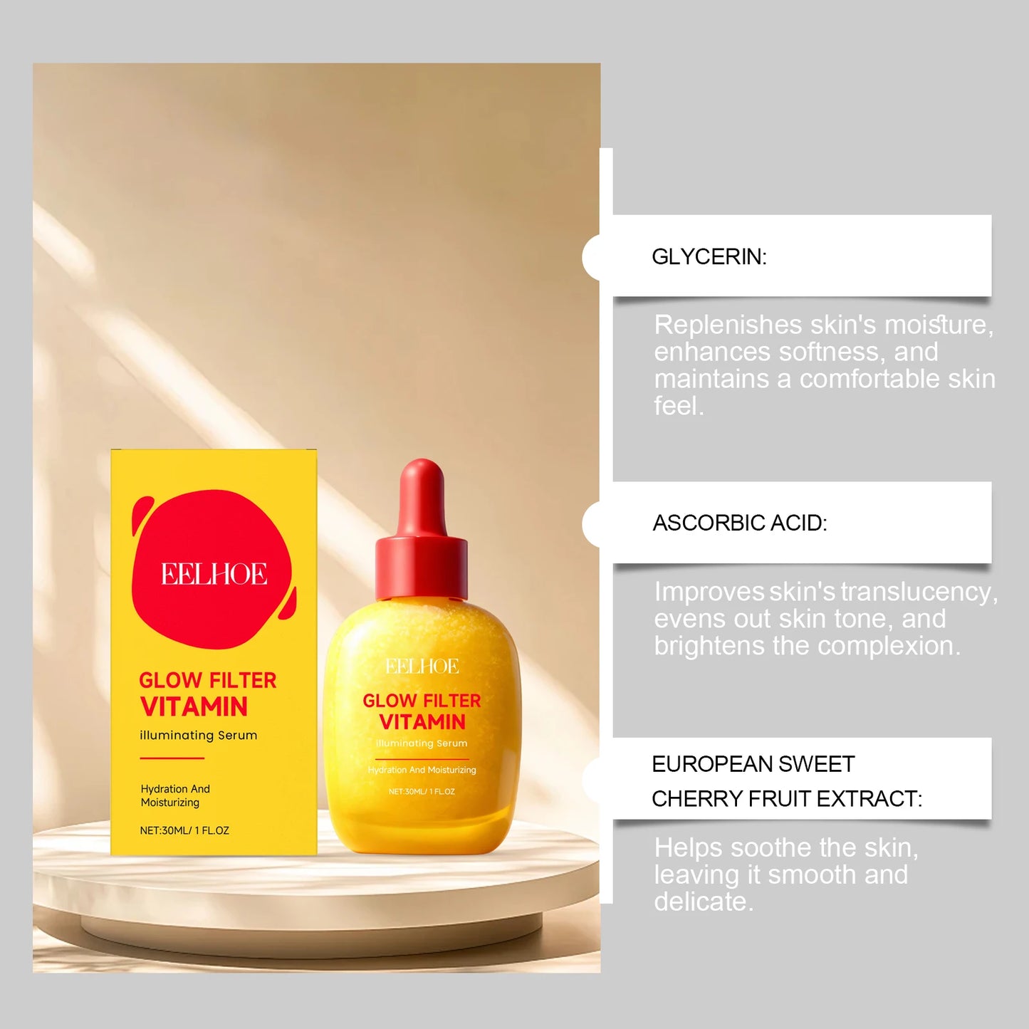 Vitamin C Brightening Face Serum – Even Tone & Deep Hydration
