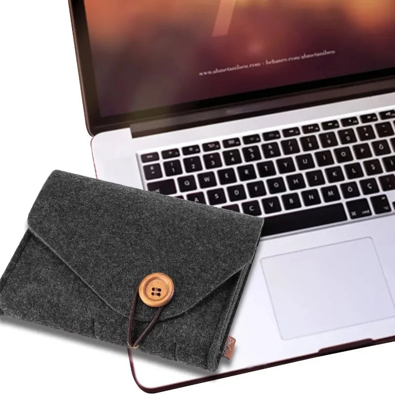 Felt Travel Electronics Organizer | Cable & Adapter Storage Bag Electronics Storage Bag Peaceful Pleasures Health and Wellness