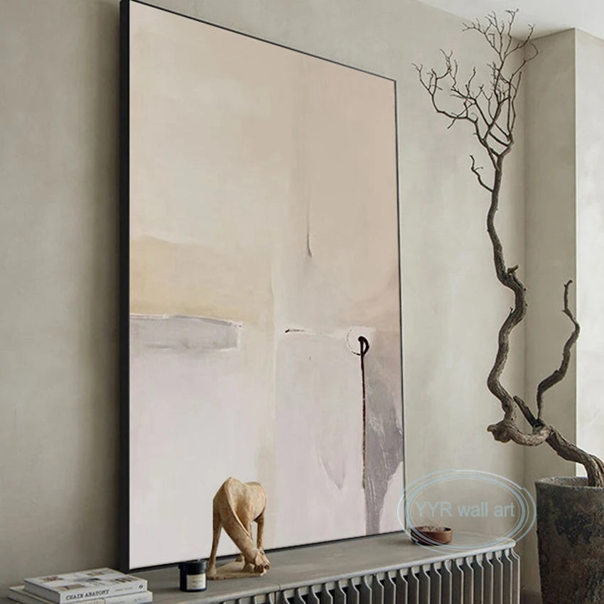 Gray Abstract Hand-Painted Oil Painting | Canvas Wall Art Hand-Painted Canvas Art Peaceful Pleasures Health and Wellness
