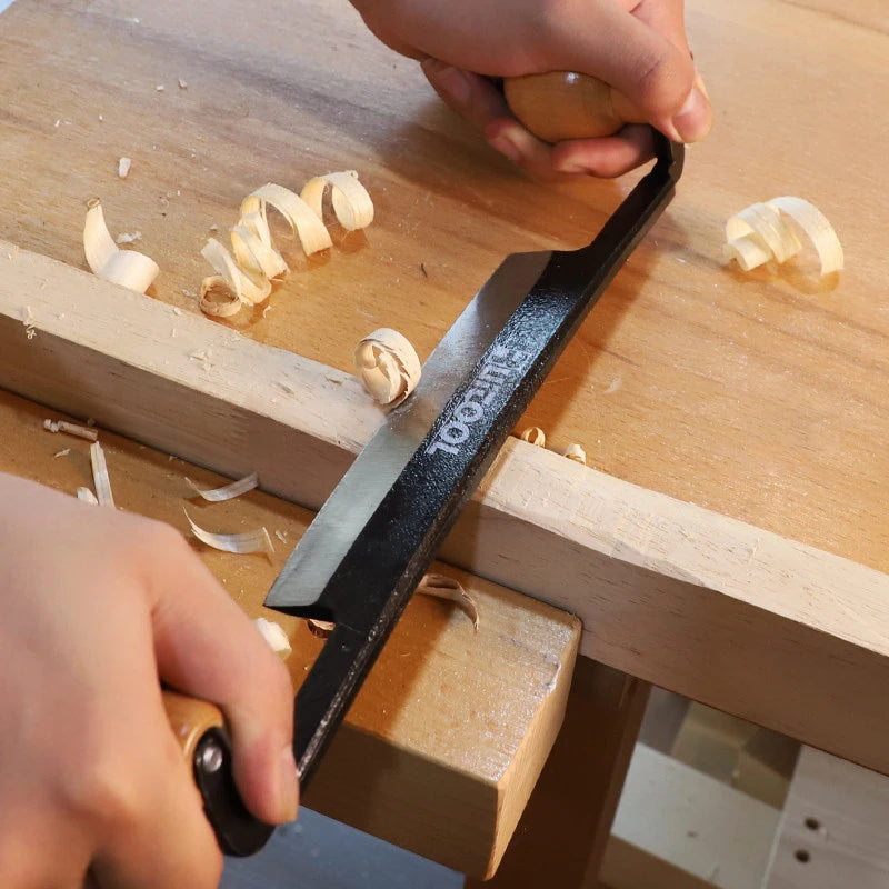 Professional Draw Cutter Double Wooden Handle Knife Removing Bark