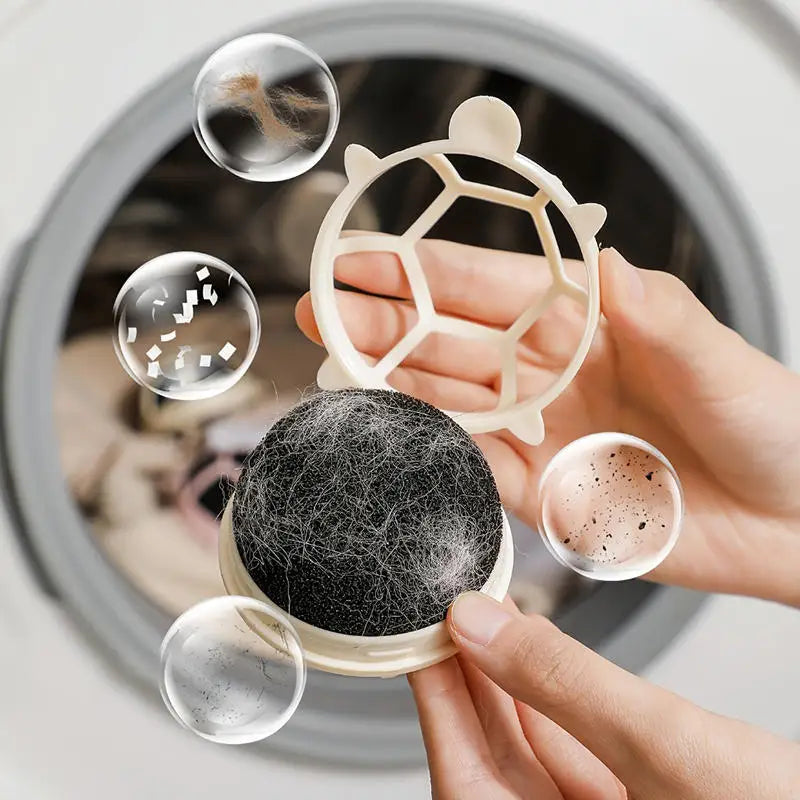 Laundry Lint Catcher Ball Reusable Replaceable Sponge Filter Pet Hair Remover Anti‑Tangling WashingMachine Fabric Debris Trapper Peaceful Pleasures Health and Wellness