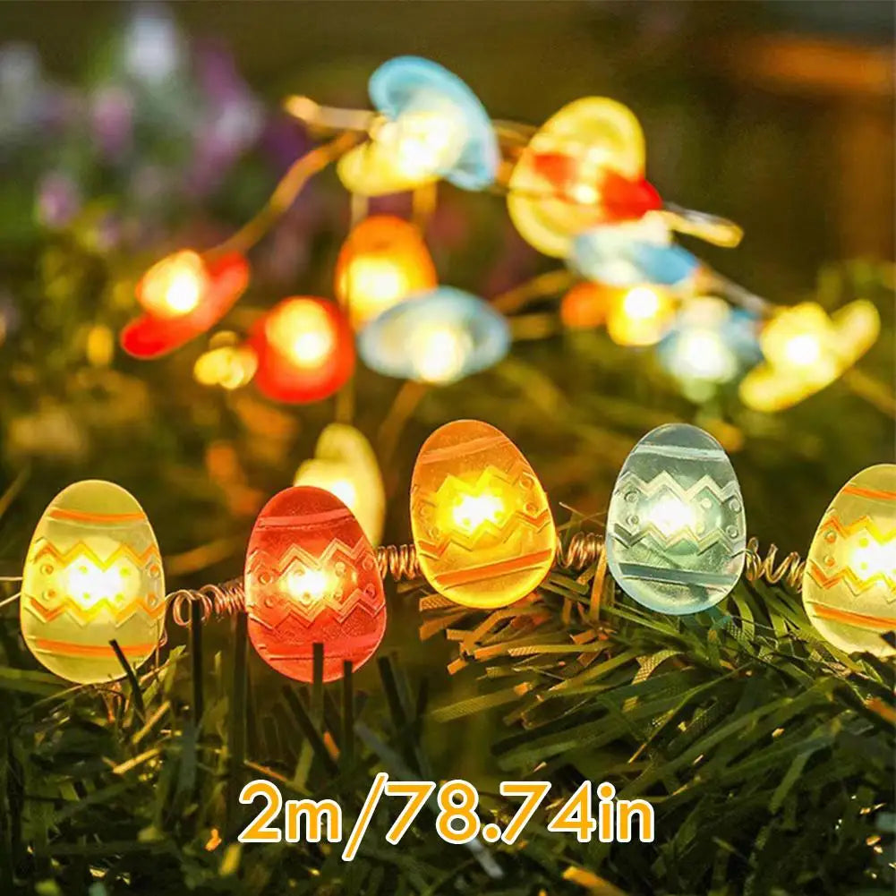 Easter LED String Lights 2M 20 LED Bunny Carrot Egg Décor