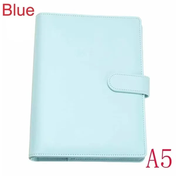 Vintage Refillable Notebook File Folder Notepad Cover Leather Ring
