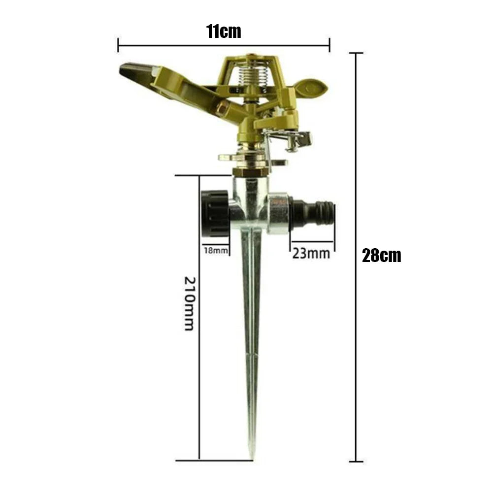 Adjustable Rotating Garden Sprinkler – Metal Irrigation Garden Irrigation Peaceful Pleasures Health and Wellness United States